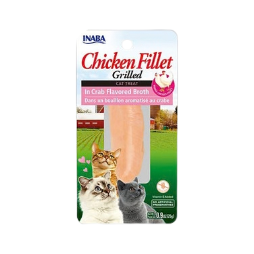 Inaba Grilled Chicken In Crab Broth Cat Treat .9 oz
