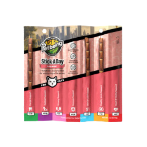 Petbeing Stick A Day Salmon Recipe Cat Supplement 7 ct
