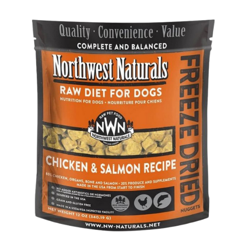 Northwest Naturals Freeze-Dried Chicken & Salmon Recipe Raw Diet for Dogs 12 oz